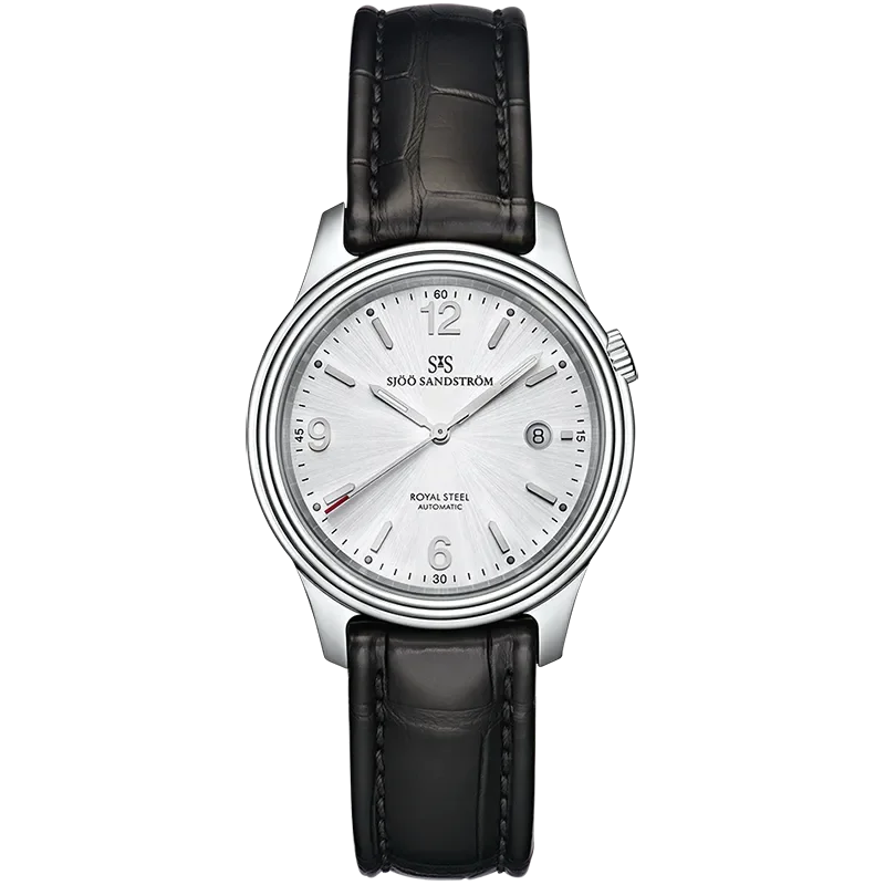 Sjöö Sandström Royal Steel Classic 41 mm Aligator 008805