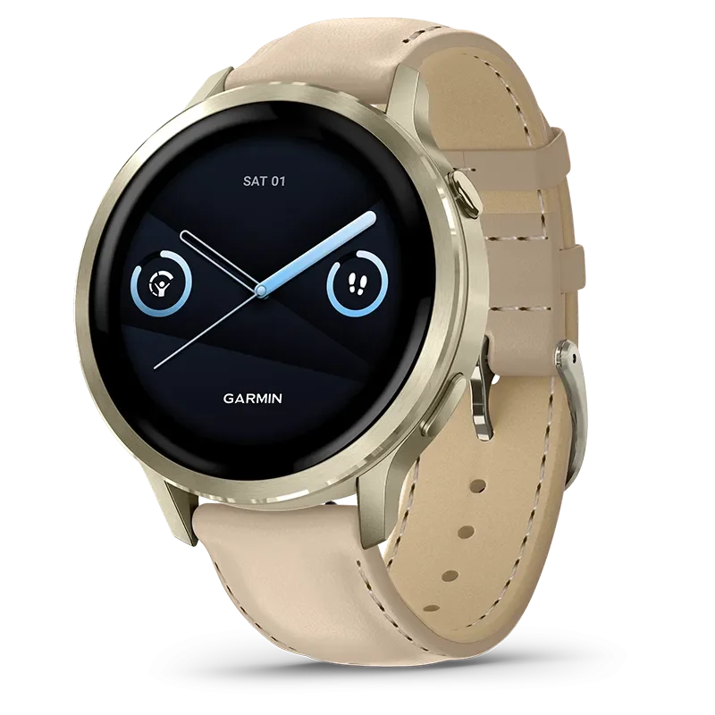GARMIN 010-03013-03 VENU 4 (41mm) GPS Beige Lunar Gold + Leather