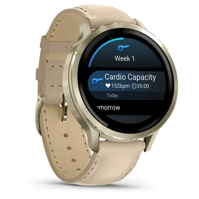 GARMIN 010-03013-03 VENU 4 (41mm) GPS Beige Lunar Gold + Leather