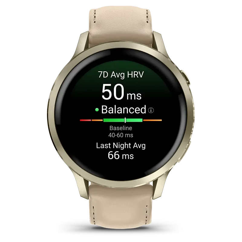 GARMIN 010-03013-03 VENU 4 (41mm) GPS Beige Lunar Gold + Leather