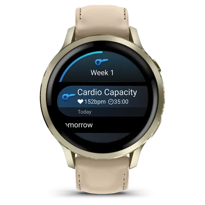 GARMIN 010-03013-03 VENU 4 (41mm) GPS Beige Lunar Gold + Leather