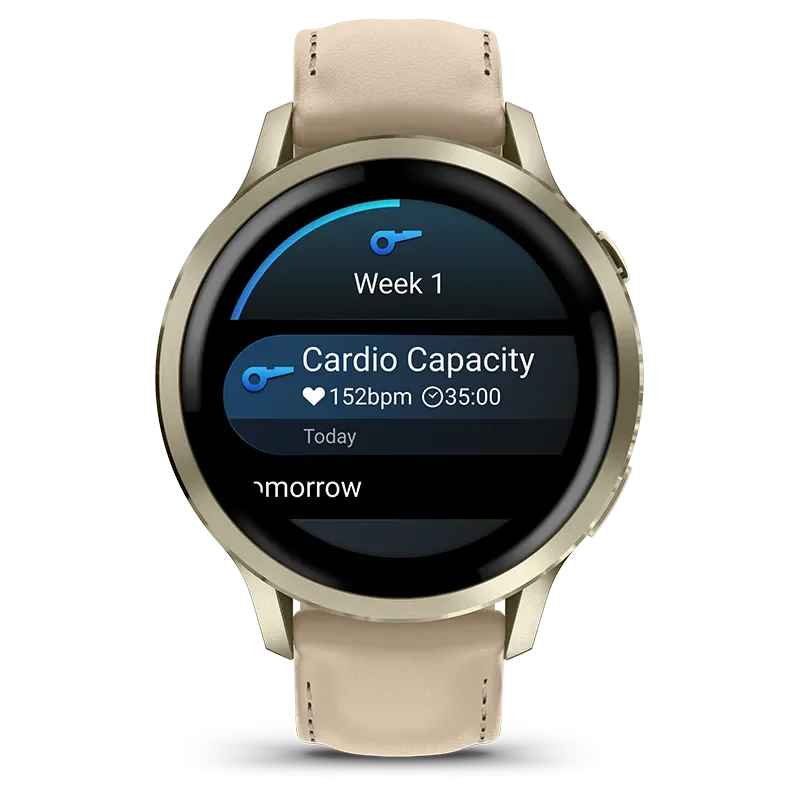 GARMIN 010-03013-03 VENU 4 (41mm) GPS Beige Lunar Gold + Leather