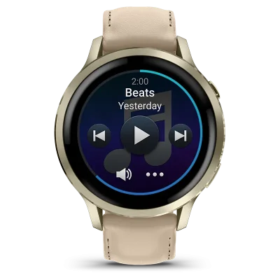 GARMIN 010-03013-03 VENU 4 (41mm) GPS Beige Lunar Gold + Leather