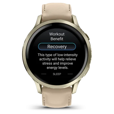 GARMIN 010-03013-03 VENU 4 (41mm) GPS Beige Lunar Gold + Leather