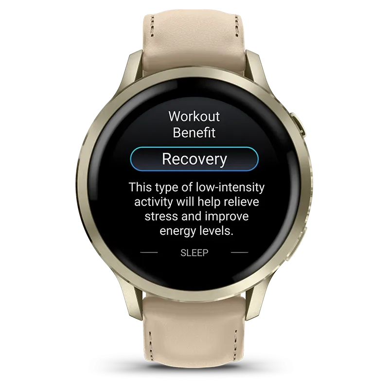 GARMIN 010-03013-03 VENU 4 (41mm) GPS Beige Lunar Gold + Leather