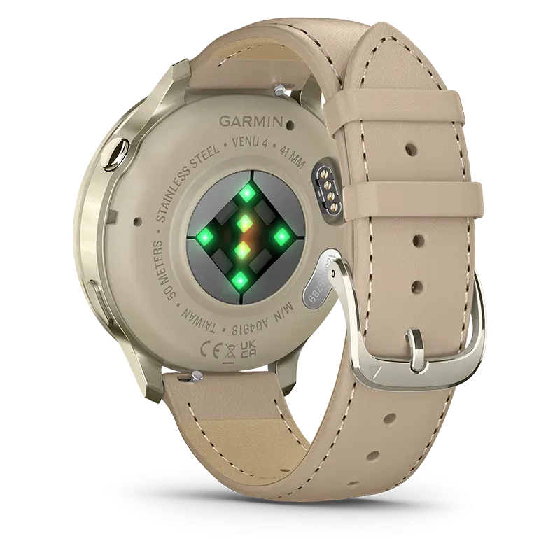 GARMIN 010-03013-03 VENU 4 (41mm) GPS Beige Lunar Gold + Leather