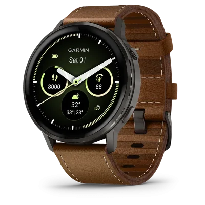 GARMIN 010-03014-03 VENU 4 (45 mm) GPS black Slate +Leather