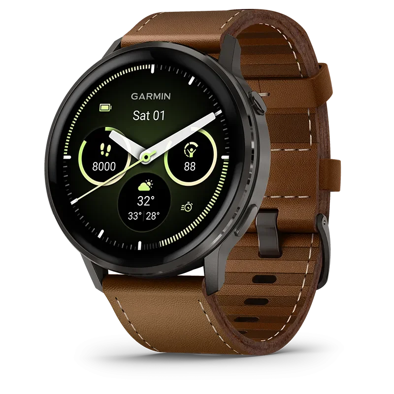 GARMIN 010-03014-03 VENU 4 (45 mm) GPS black Slate +Leather