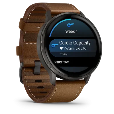 GARMIN 010-03014-03 VENU 4 (45 mm) GPS black Slate +Leather