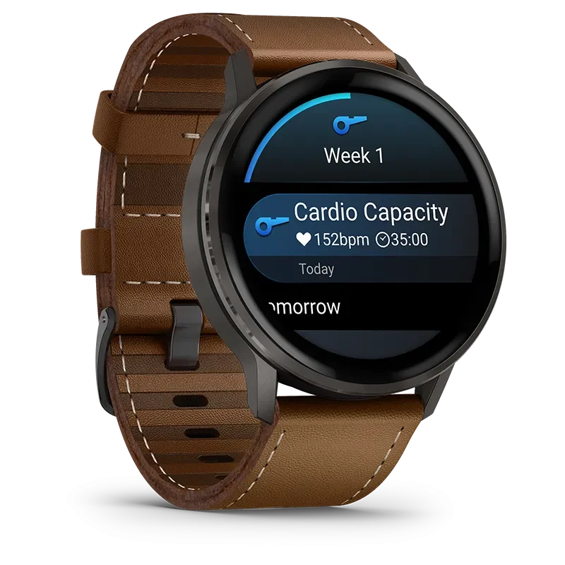 GARMIN 010-03014-03 VENU 4 (45 mm) GPS black Slate +Leather