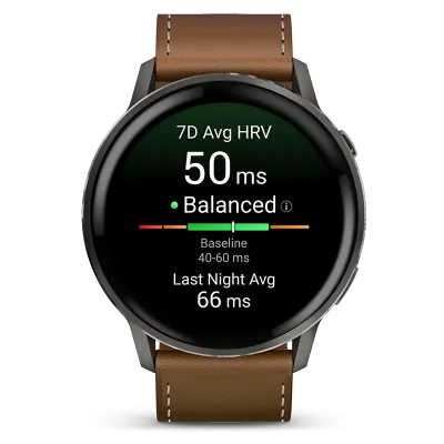 GARMIN 010-03014-03 VENU 4 (45 mm) GPS black Slate +Leather