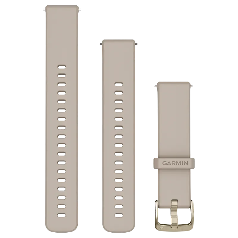GARMIN acc silicon strap Veny French grey soft gold 18mm