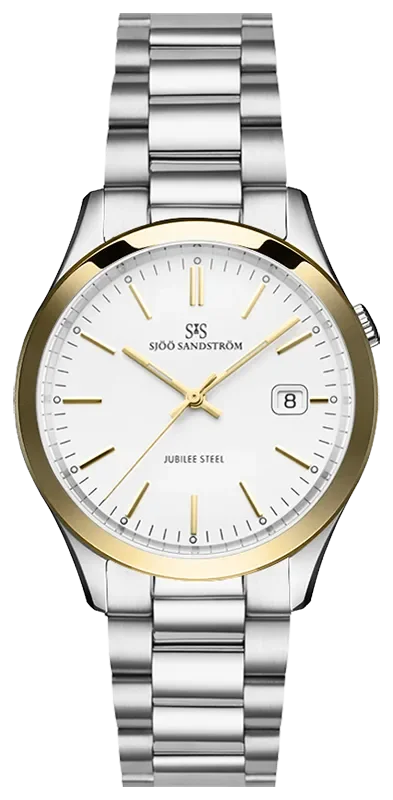 SJ�� SANDSTR�M JUBLILEE STEEL GENT GOLD BEZEL