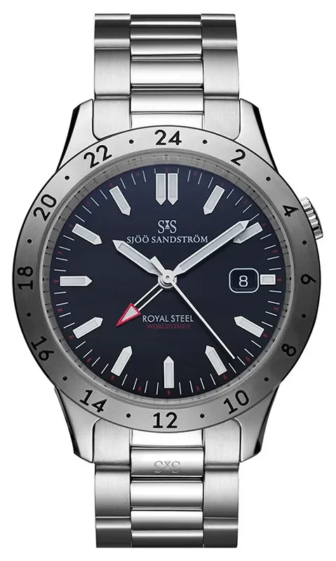 Sj Sandstrm Royal Steel Worldtimer 41mm 019979