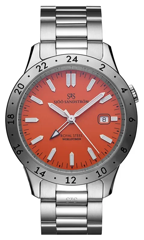 Sj Sandstrm Royal Steel Worldtimer 41mm 020104