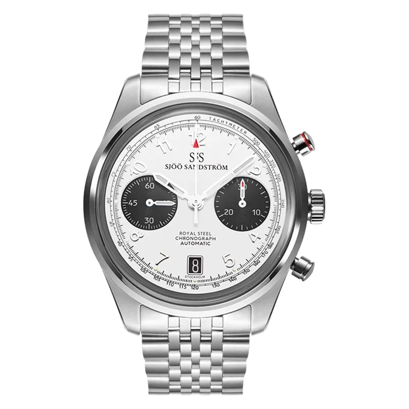 Royal Steel chronograph SS2540-1 white 021620