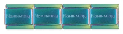 Nomination Composable Classic Lnk med 13 Lnkar, 2-Tone Stone, Bl-Grn