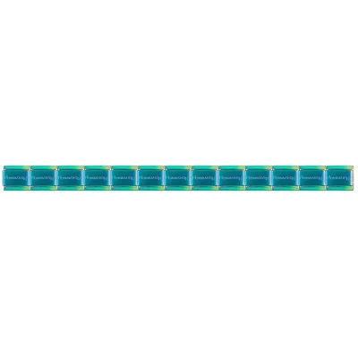 Nomination Composable Classic Lnk med 13 Lnkar, 2-Tone Stone, Bl-Grn