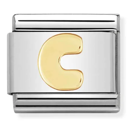 Nomination Composable Classic L&auml;nk Brev C i bonded guldfinish