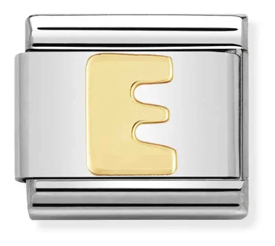 Nomination Composable Classic Länk Bokstav E i förbundet guld