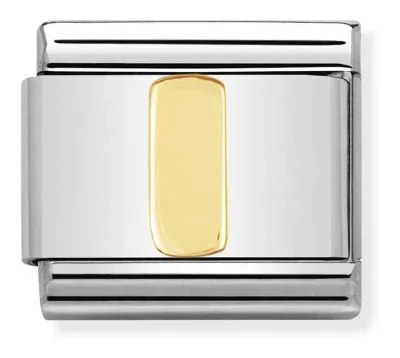 Nomination Composable Classic Länk Letter I i bondad guld
