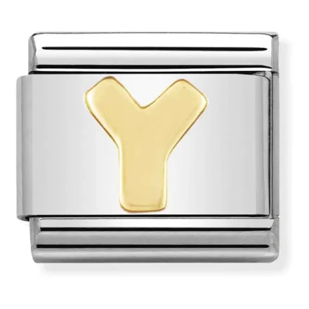 Nomination Composable Classic L&auml;nk Bokstav Y i 18k Guld