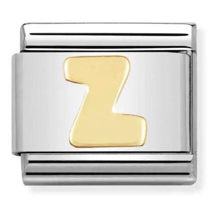 Nomination Composable Classic L&auml;nk Bokstav Z i bonded guld
