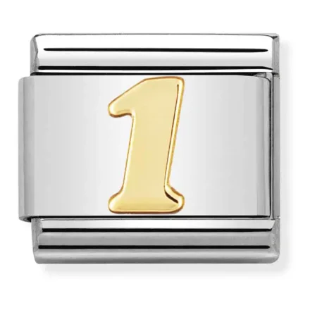 NOMINATION numbers 1 18k gold