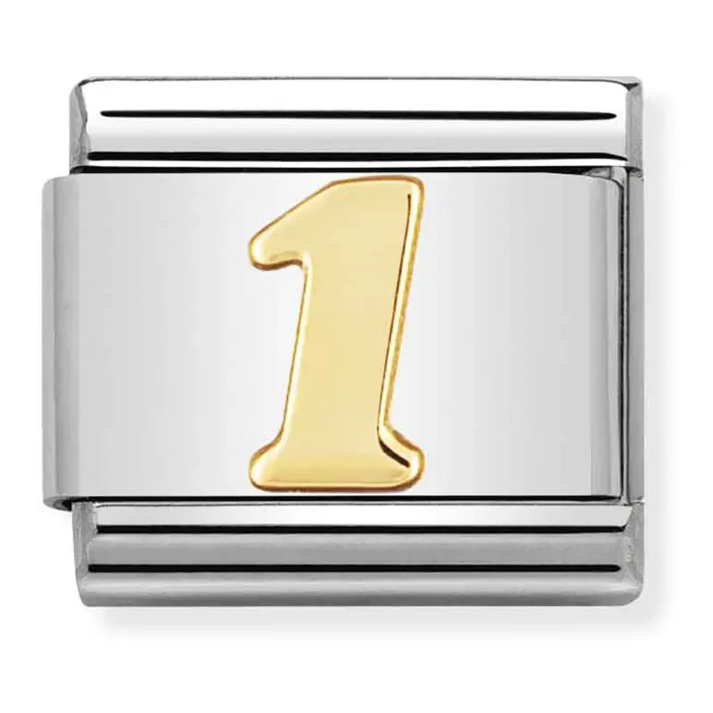 NOMINATION numbers 1 18k gold