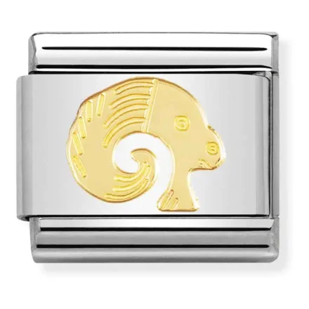 Nomination Composable Classic L&auml;nk Aries i f&ouml;rgyllt guld