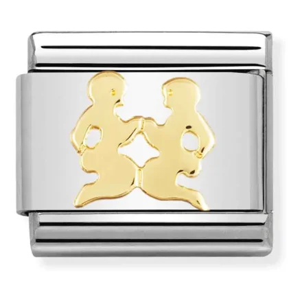 Nomination Composable Classic L&Scaron;nk Gemini i bonded gult guld