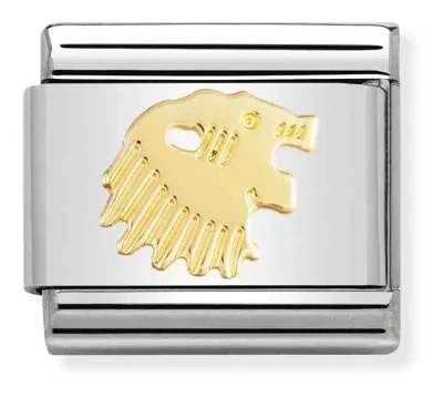 Nomination Composable Classic Länk Leo i förgyllt gult guld