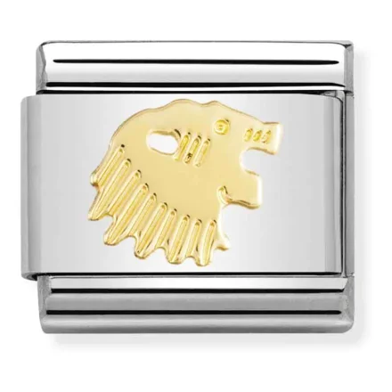 Nomination Composable Classic L&auml;nk Leo i f&ouml;rgyllt gult guld