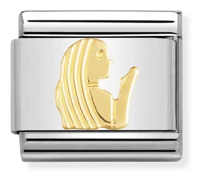Nomination Länk Virgo i förgyllt gult guld
