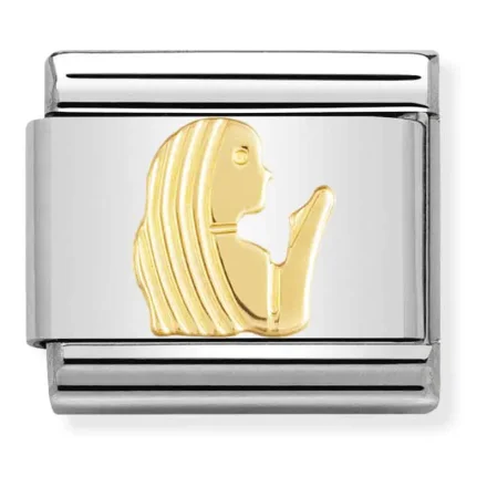 Nomination L&auml;nk Virgo i f&ouml;rgyllt gult guld