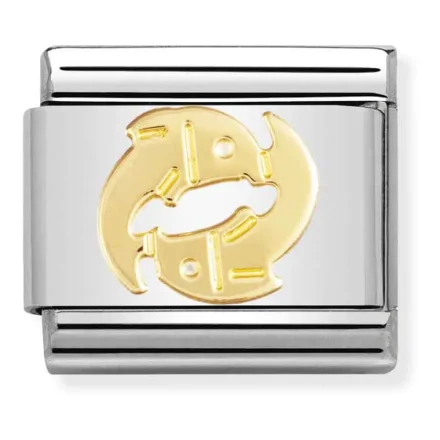 Nomination Composable Classic L&Scaron;nk Fiskarna i bonded gult guld