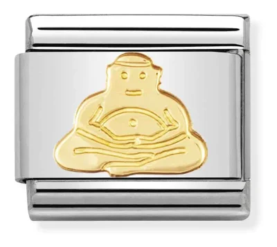 Nomination Composable Classic Länk Buddha i bonded gult