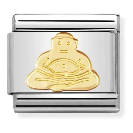 Nomination Composable Classic L&auml;nk Buddha i bonded gult