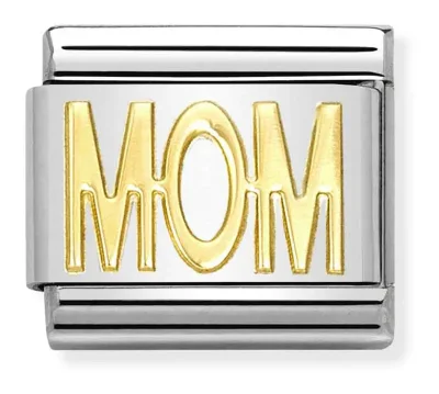 Nomination Composable Classic Länk MOM i förgyllt guld