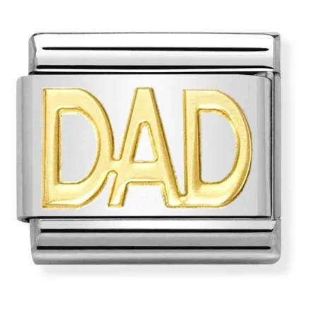 Nomination Composable Classic L&auml;nk DAD i bonded gult