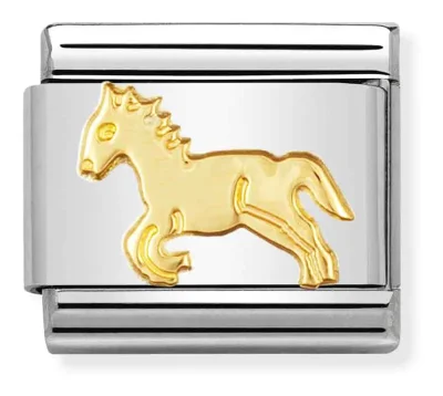 Nomination Composable Classic Länk Horse i Bondat guld