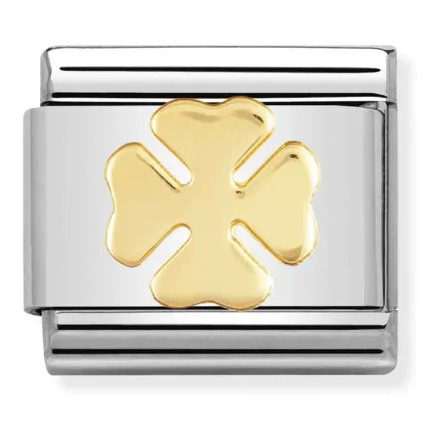 NOMINATION  030115_ GOOD LUCK 18 k gold four leaf clover