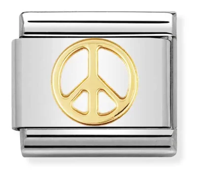 Nomination Composable Classic Länk Peace i Guld