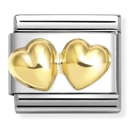 Nomination Composable Classic L&auml;nk, Raised Double Heart