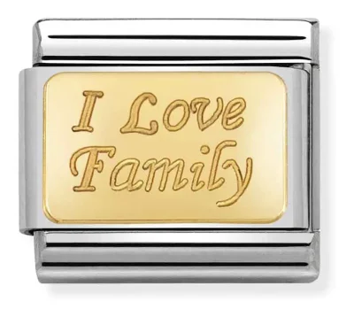 Nomination Composable Classic I Love Family Länk i Guld