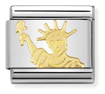 Nomination Composable Classic Länk Gold Statue of Liberty