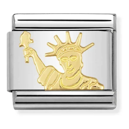 Nomination Composable Classic L&auml;nk Gold Statue of Liberty