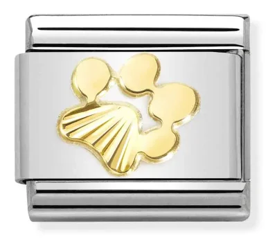Nomination Composable Classic Länk, Paw Print, etched detail