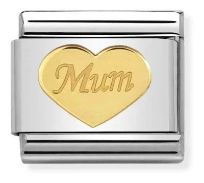 Nomination Composable Classic Länk med Guld Mamma Hjärtat