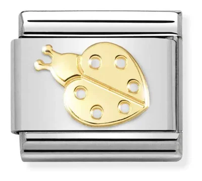 Nomination Composable Länk, gold Ladybug
